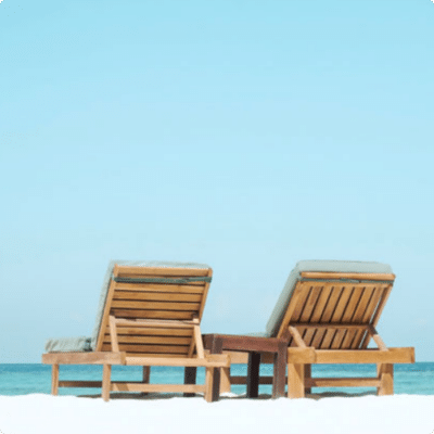 two chairs on beach, Live Auction Fundraising