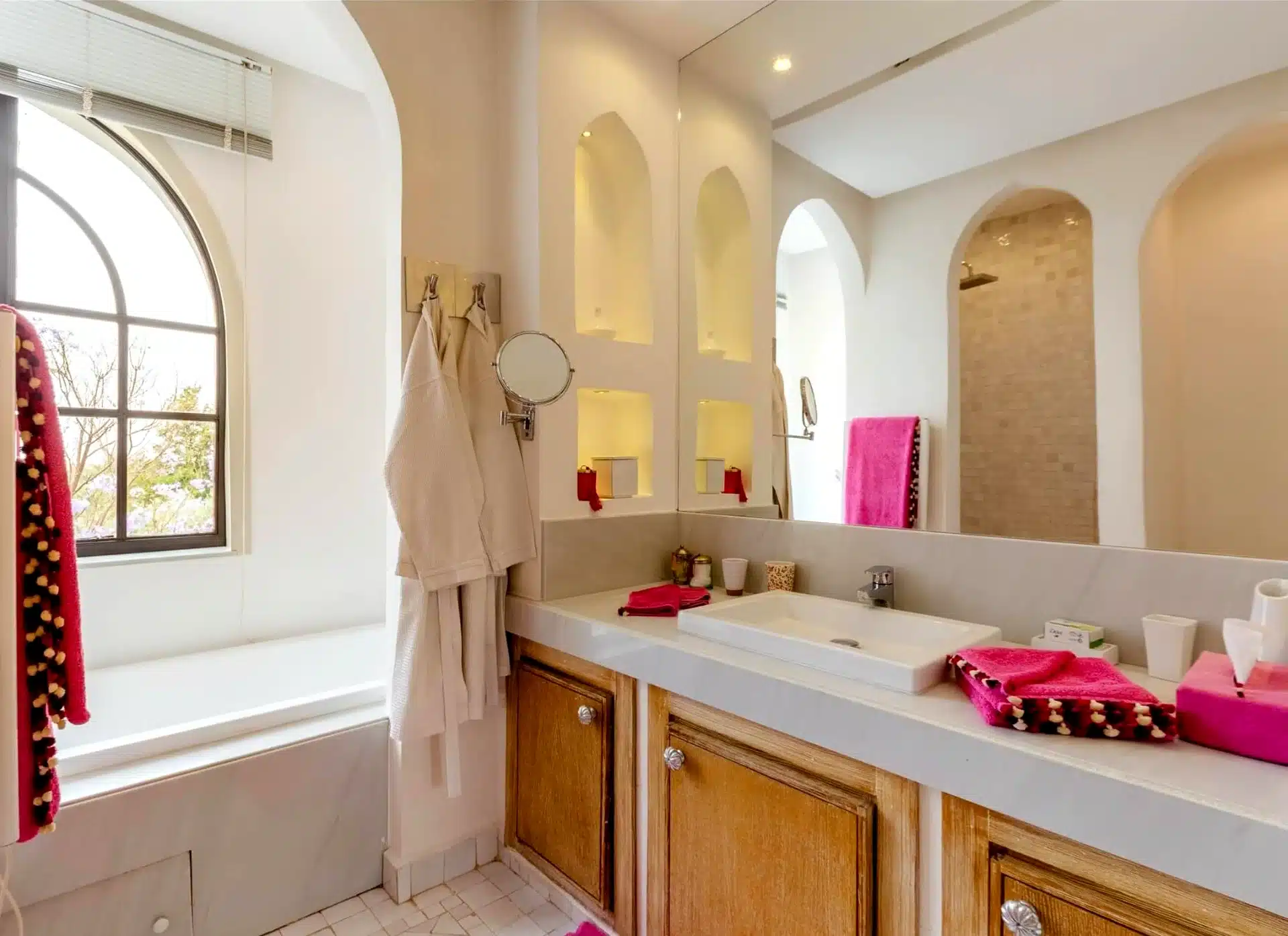 Luxury bathroom in Marrakesh Villa, fundraiser auction items, live auction items