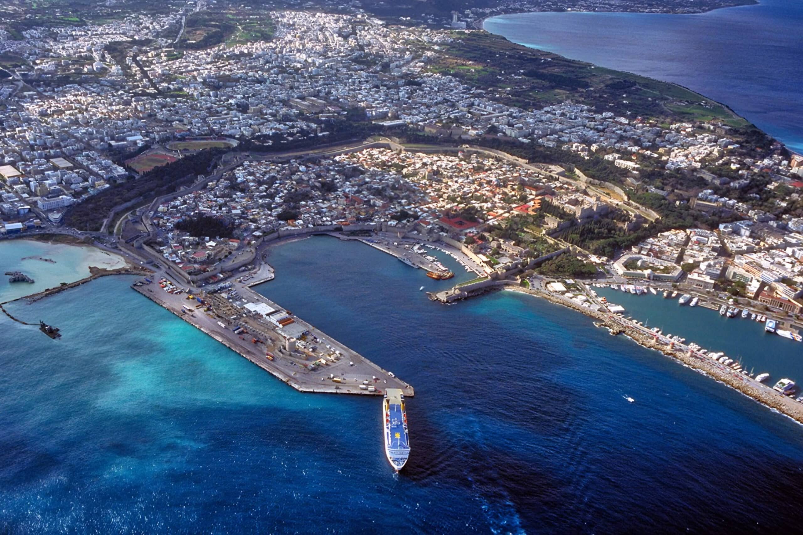 Greek island view from above, fundraising ideas, charity ideas, silent auction items, travel fundraising events