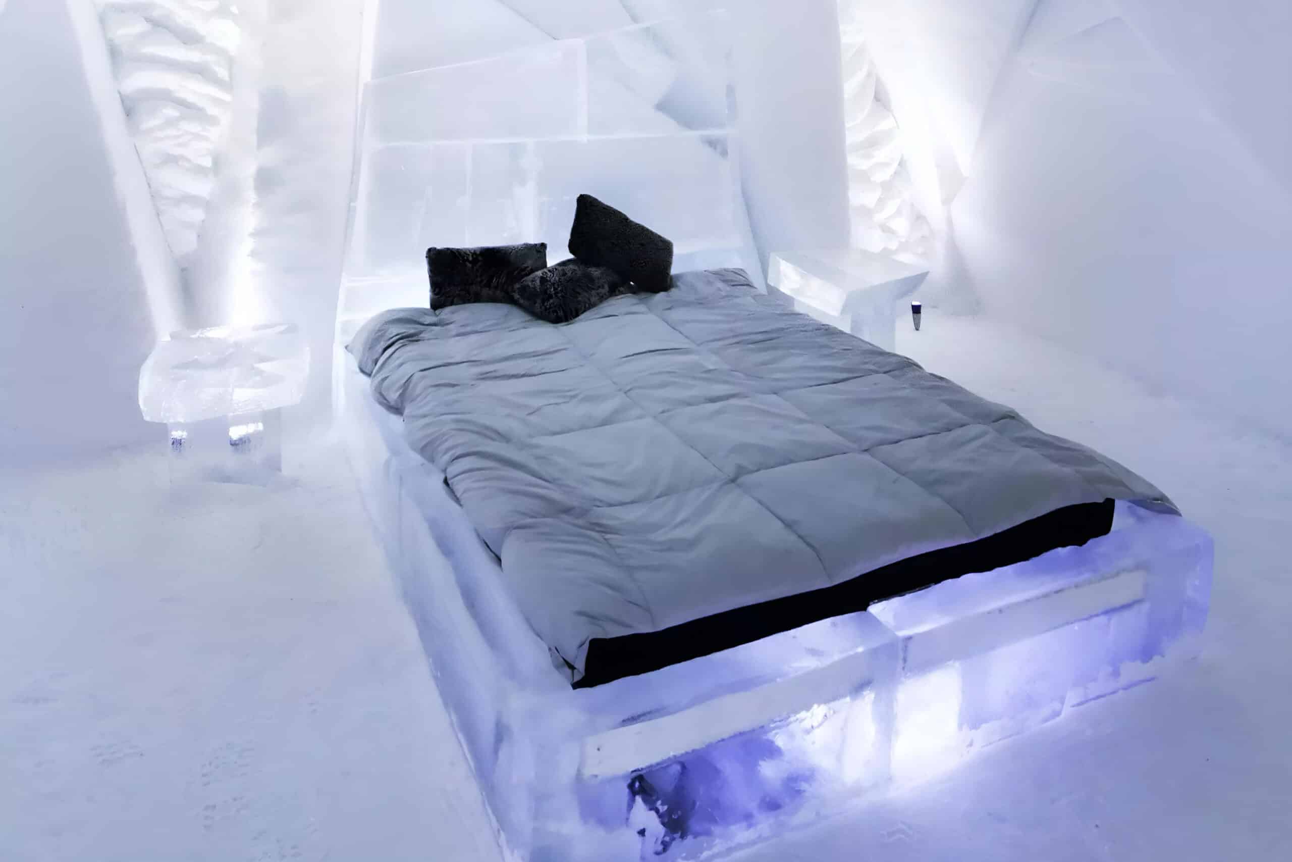 ice hotel bed, fundraising ideas, charity ideas, silent auction items, travel fundraising events