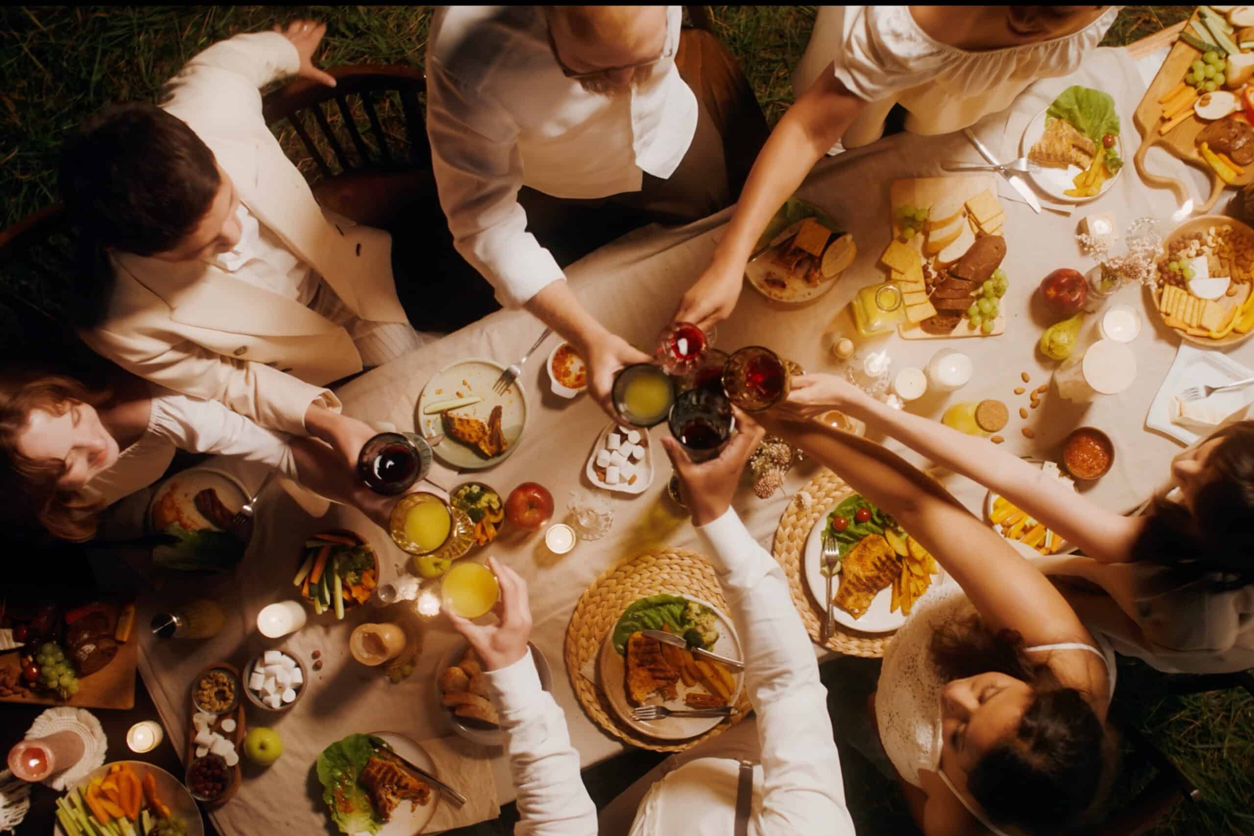 toasting at the dinner table, fundraising ideas, charity ideas, silent auction items, travel fundraising events