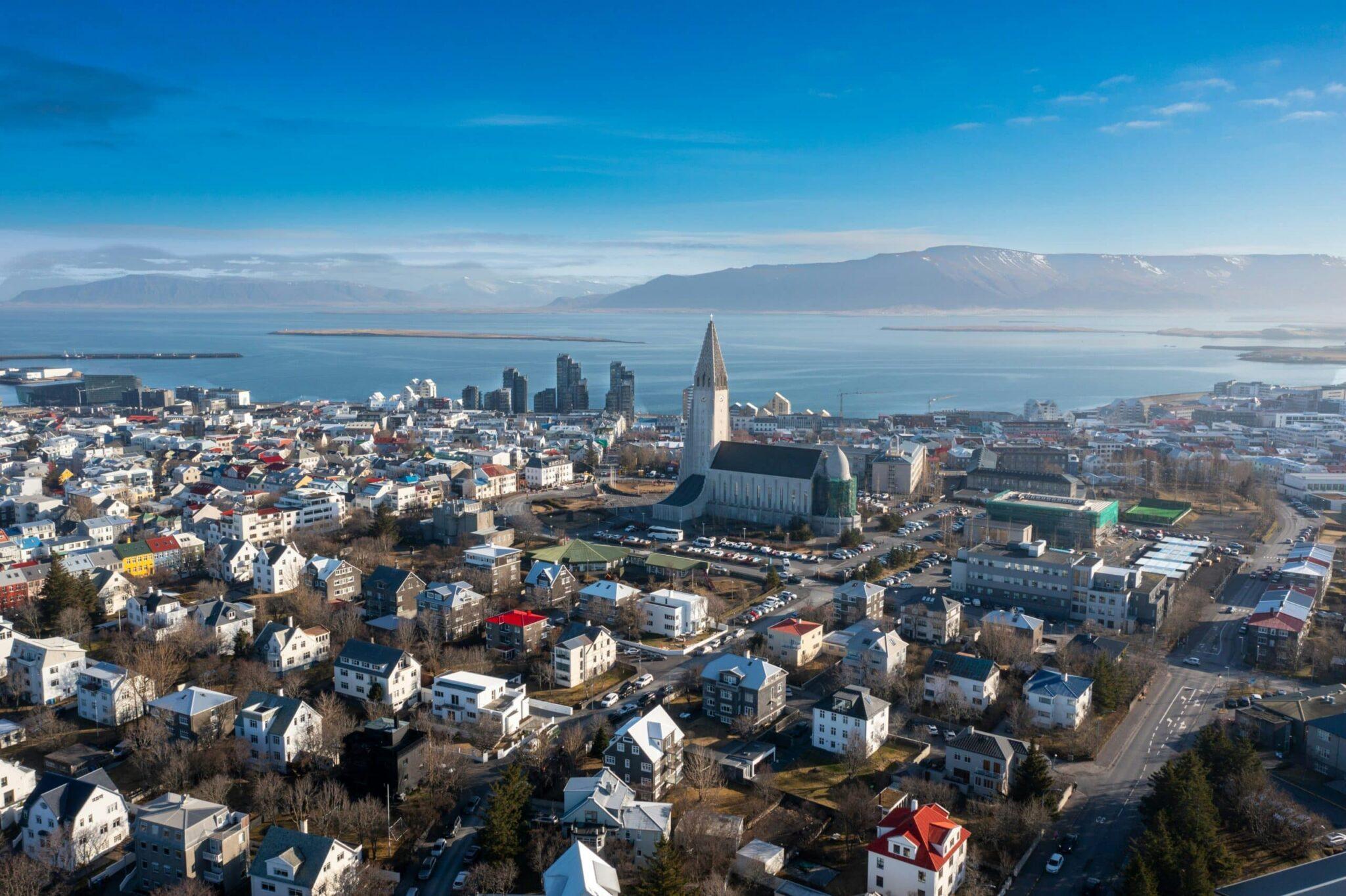 Iceland overhead view of town, charity auction travel packages, vacation fundraising, travel fundraising, fundraising ideas, charity ideas, silent auction items, travel fundraising events